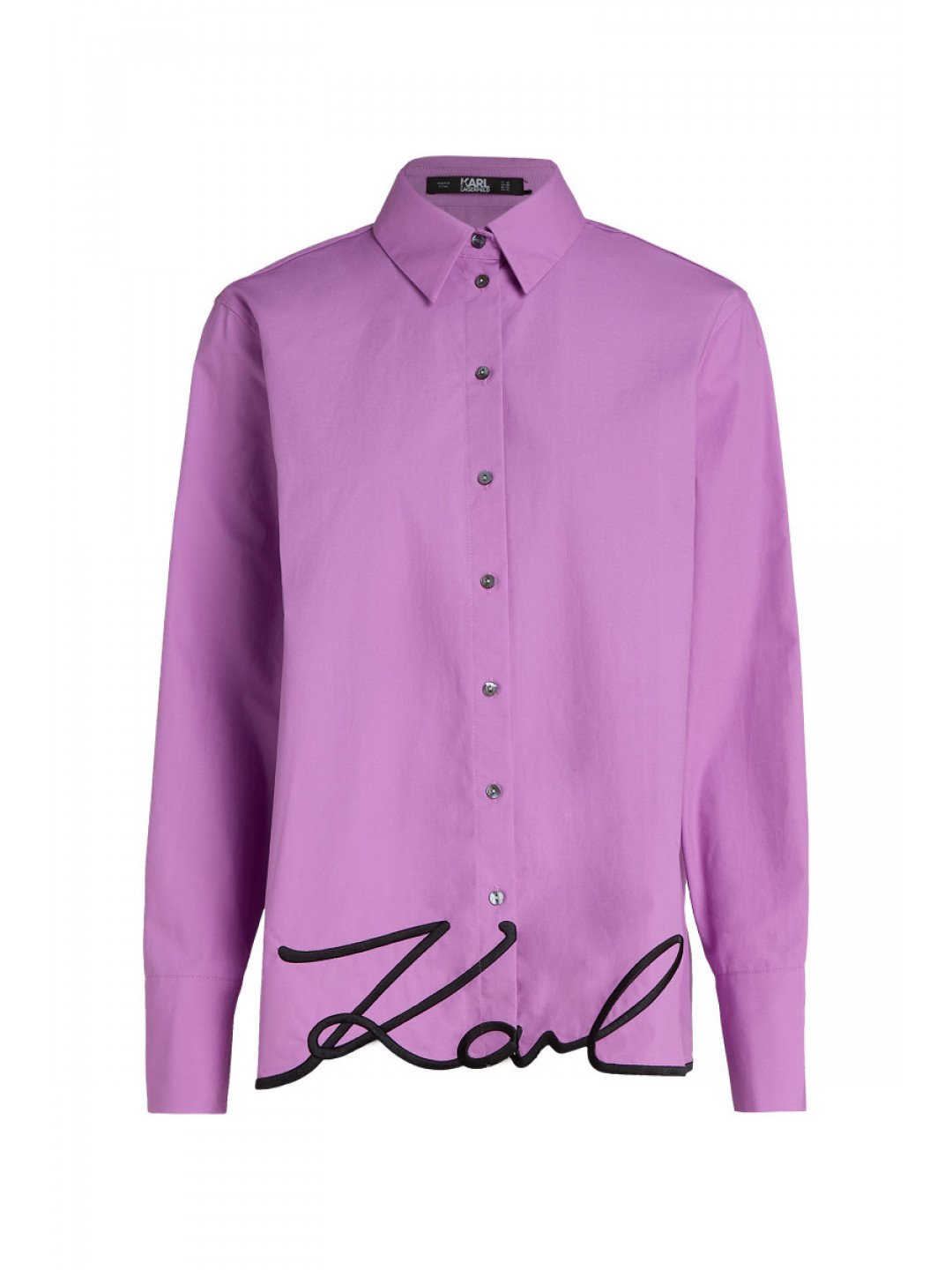 Košile karl lagerfeld karl hem signature shirt fialová 46