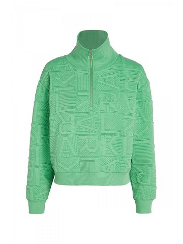 Mikina karl lagerfeld athleisure quilted zip up zelená xl