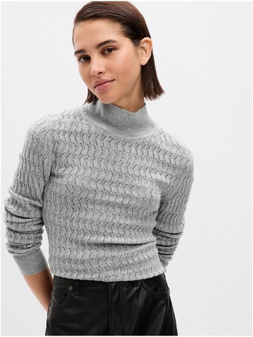 Šedý dámský pletený svetr s příměsí vlny GAP
