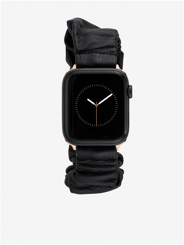 Černý dámský kožený řemínek pro Apple Watch 38 40 41 Anne Klein