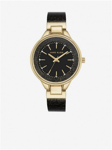 Dámské hodinky v černo-zlaté barvě Anne Klein