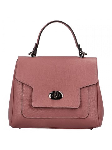 Dámská kožená kabelka do ruky růžová – Delami Riley