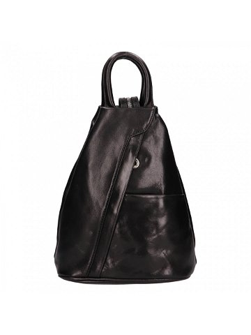 Dámský kožený batoh Italia Lauris – černá