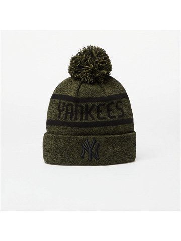 New Era New York Yankees Jake Bobble Knit Beanie Hat Olive Black