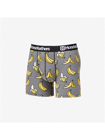 Horsefeathers Sidney Boxer Shorts Grey Bananas Print