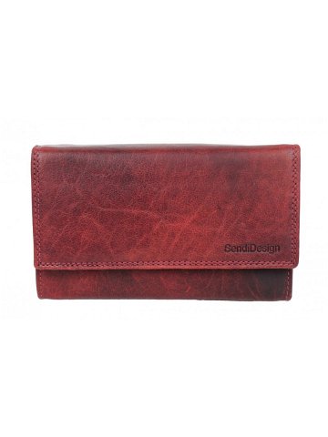 Dámská kožená peněženka B-2509 RFID červená