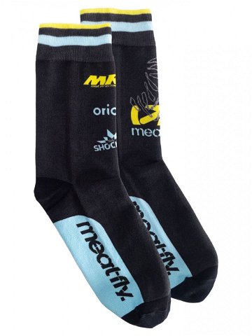 Meatfly ponožky Dakar Blue Yellow Černá Velikost L