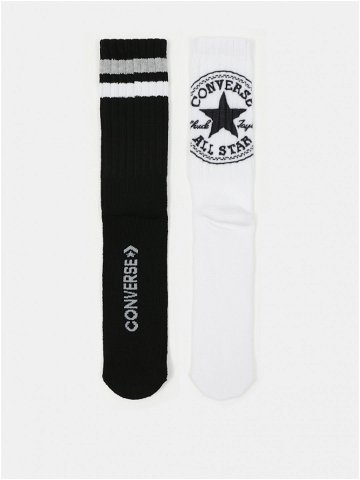 Sada dvou párů pánských ponožek v bílé a černé barvě Converse