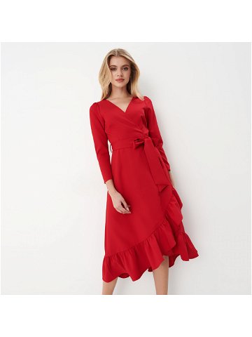 Mohito – Midi šaty s volánky – Červená