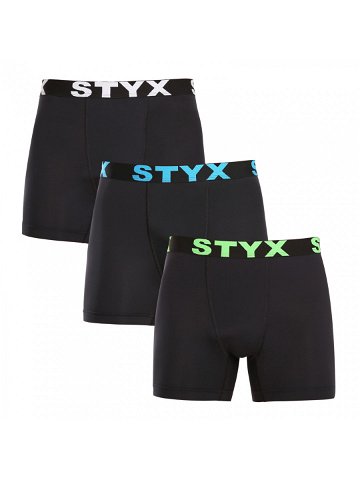 3PACK pánské funkční boxerky Styx černé 3W96012 M