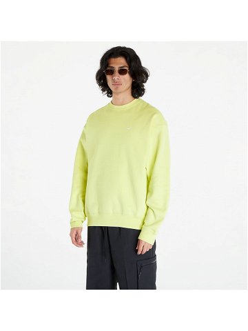 Nike Solo Swoosh Fleece Fabric Sweatshirt Bright Green White
