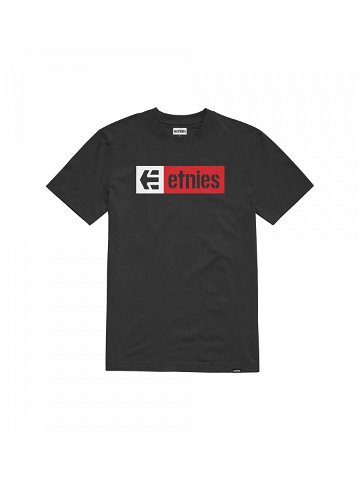 Etnies pánské tričko New Box S S Black Red White Černá Velikost S