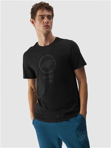 Pánské tričko z organické bavlny s potiskem – černé