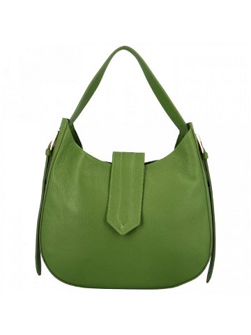 Dámská kožená kabelka přes rameno světle zelená – Delami Denni