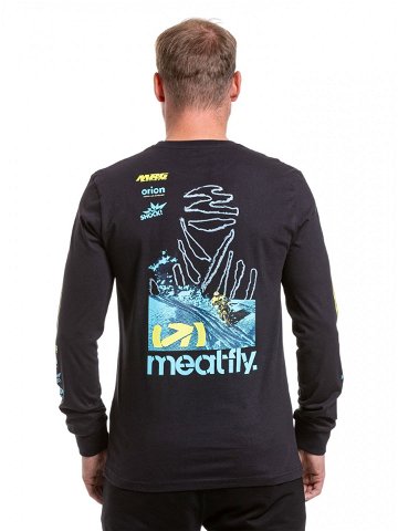 Meatfly pánské tričko s dlouhým rukávem Dakar Blue Black Modrá Velikost XXXL