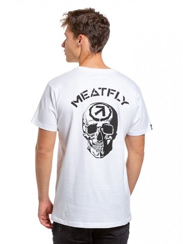 Meatfly pánské tričko Skuller White Bílá Velikost XXL