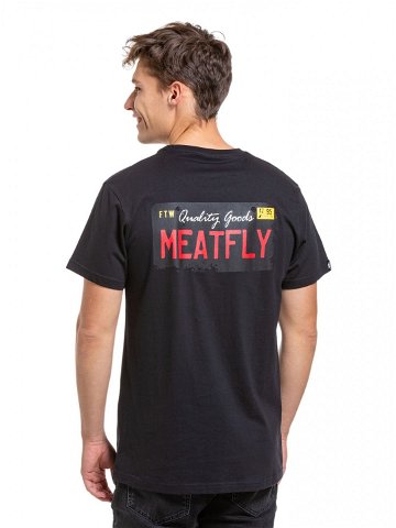 Meatfly pánské tričko Plate Black Černá Velikost XXL