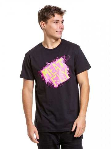 Meatfly pánské tričko Crooky Pink Black Černá Velikost XXL