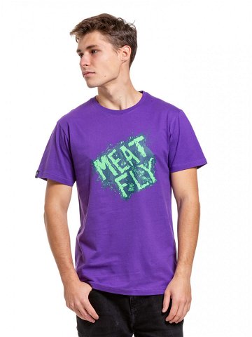 Meatfly pánské tričko Crooky Violet Fialová Velikost XXL