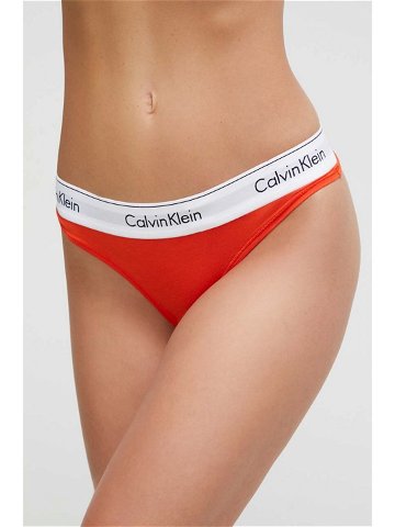 Tanga Calvin Klein Underwear oranžová barva 0000F3786E