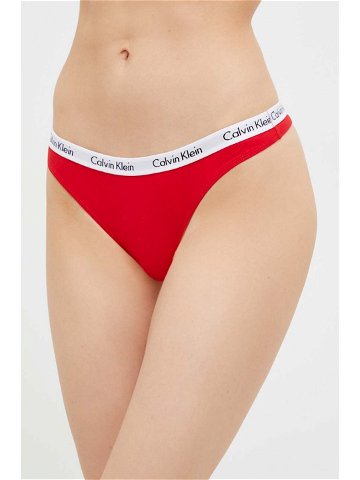 Tanga Calvin Klein Underwear červená barva 0000D1617E