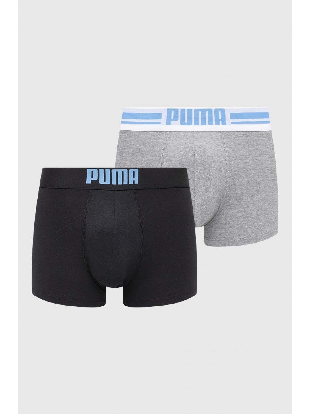 Boxerky Puma 2-pack pánské šedá barva