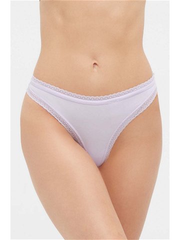 Tanga Calvin Klein Underwear fialová barva 000QD3763E