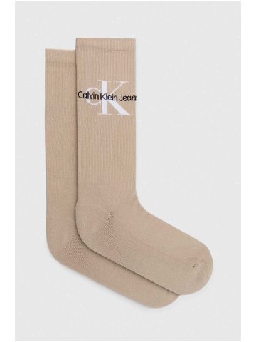 Ponožky Calvin Klein Jeans pánské béžová barva