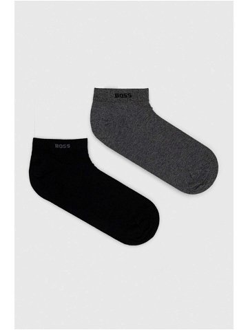 Ponožky BOSS pánské šedá barva 50469849