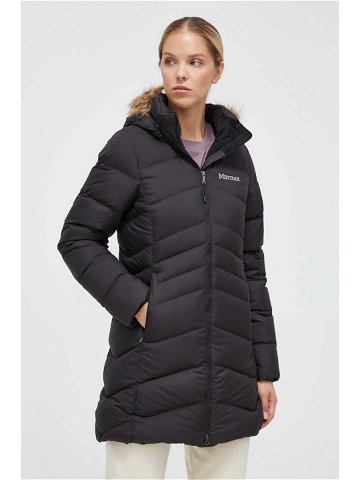 Péřová bunda Marmot dámská černá barva zimní