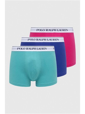 Boxerky Polo Ralph Lauren 3-pack pánské fialová barva 714830299