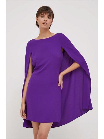 Šaty Lauren Ralph Lauren fialová barva mini 253855210