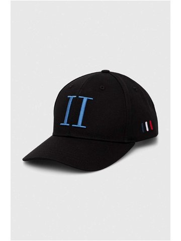Bavlněná baseballová čepice Les Deux černá barva s aplikací