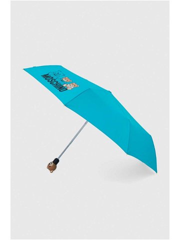 Deštník Moschino tyrkysová barva 8061 OPENCLOSEA