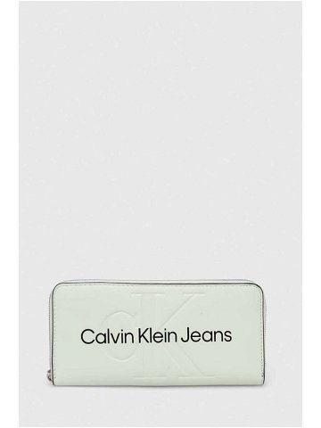 Peněženka Calvin Klein Jeans zelená barva K60K607634