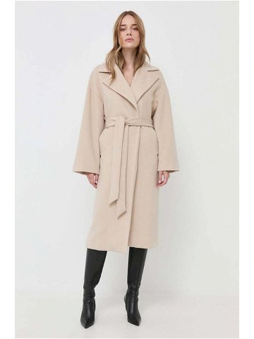 Kabát Silvian Heach dámský béžová barva přechodný oversize