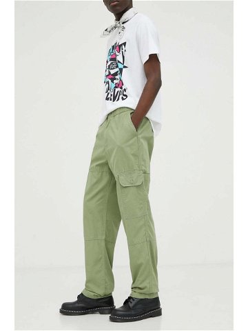 Kalhoty Levi s PATCH POCKET CARGO pánské zelená barva ve střihu cargo