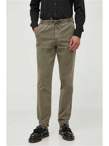Kalhoty Tommy Hilfiger pánské zelená barva jednoduché