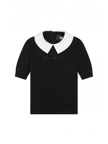 Dívčí šaty Karl Lagerfeld černá barva mini