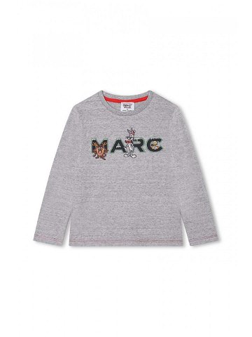 Dětská bavlněná košile s dlouhým rukávem Marc Jacobs x Looney Tunes šedá barva s potiskem