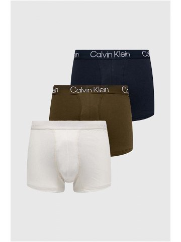 Boxerky Calvin Klein Underwear 3-pack pánské zelená barva 000NB2970A