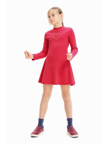 Dívčí šaty Desigual fialová barva mini