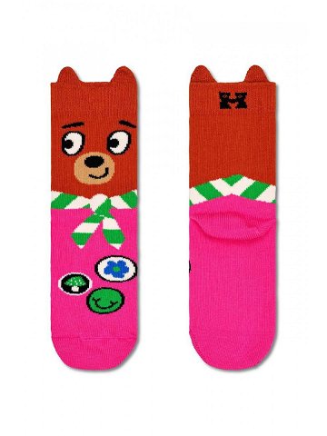 Dětské ponožky Happy Socks Bear Scout Sock fialová barva