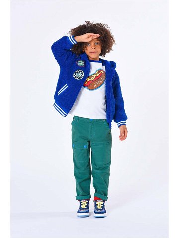 Dětská mikina Marc Jacobs tmavomodrá barva s kapucí s aplikací