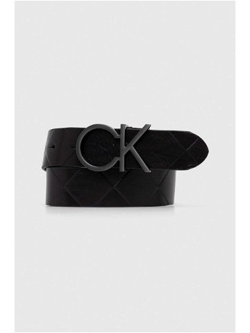 Kožený pásek Calvin Klein dámský černá barva K60K611102