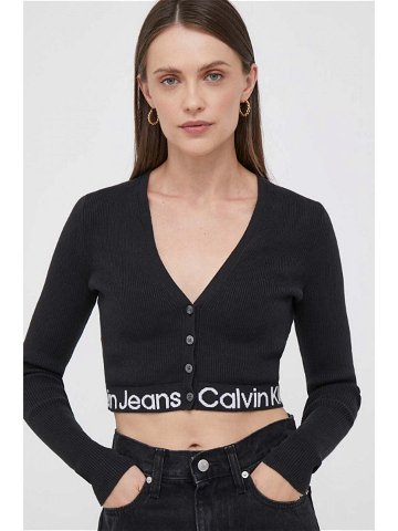 Kardigan Calvin Klein Jeans dámský černá barva lehký