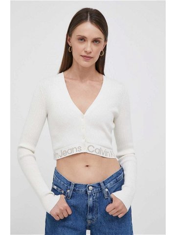 Kardigan Calvin Klein Jeans dámský béžová barva lehký