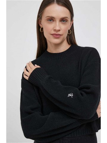 Vlněný svetr Calvin Klein Jeans dámský černá barva