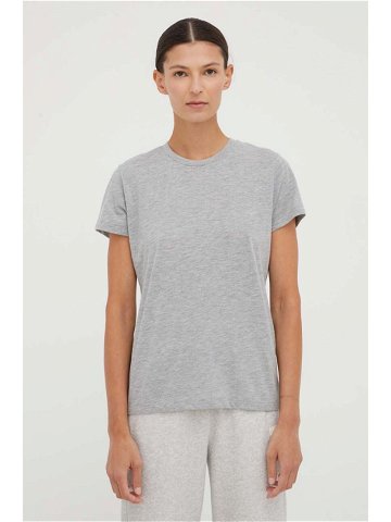 Bavlněné tričko Samsoe Samsoe SOLLY šedá barva F00012050