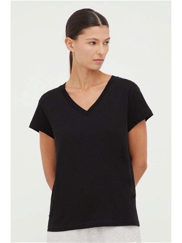 Bavlněné tričko Samsoe Samsoe SOLLY černá barva F00012028